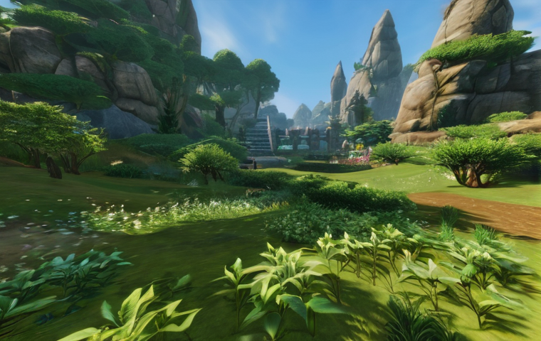 아키에이지 시즌 서버 특징 - Here are three detailed image prompts for generating images related to ArcheAge fresh start servers: