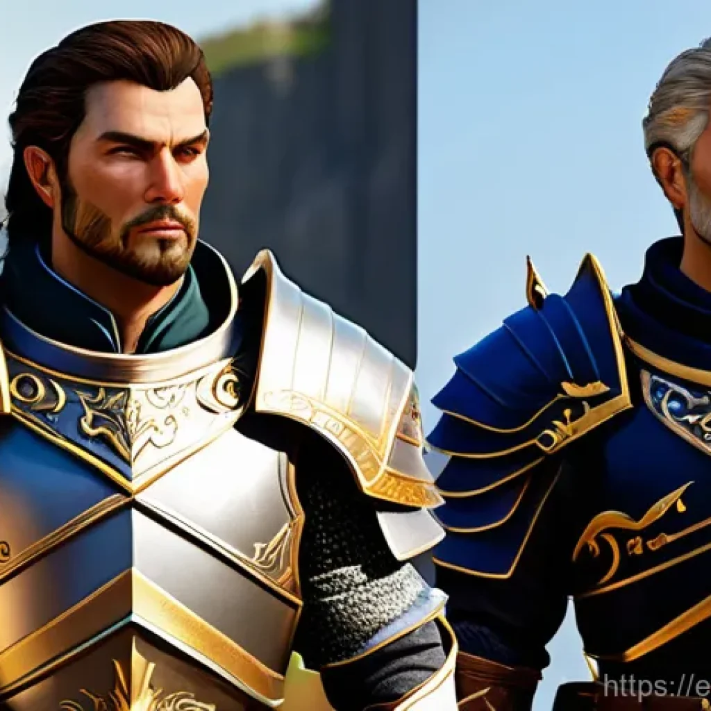 아키에이지 상위 유저 대화 - **Prompt: The Veteran's Gaze in a Changing Market**
A highly detailed, realistic fantasy illustr...