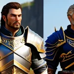 아키에이지 상위 유저 대화 - **Prompt: The Veteran's Gaze in a Changing Market**
    A highly detailed, realistic fantasy illustr...